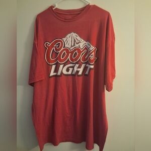 Coors Light Beer Graphic T-Shirt Red Mountain Logo Men's 3XL Tall